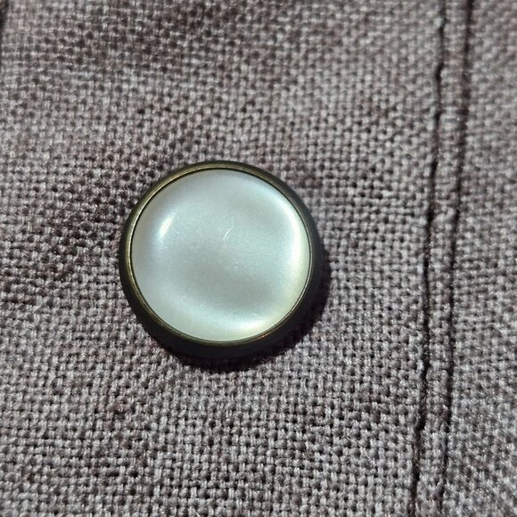 VTG Mens Casual LS Snap Pearl Button Shirt Med Taupe Work wear Normcore - Picture 6 of 14